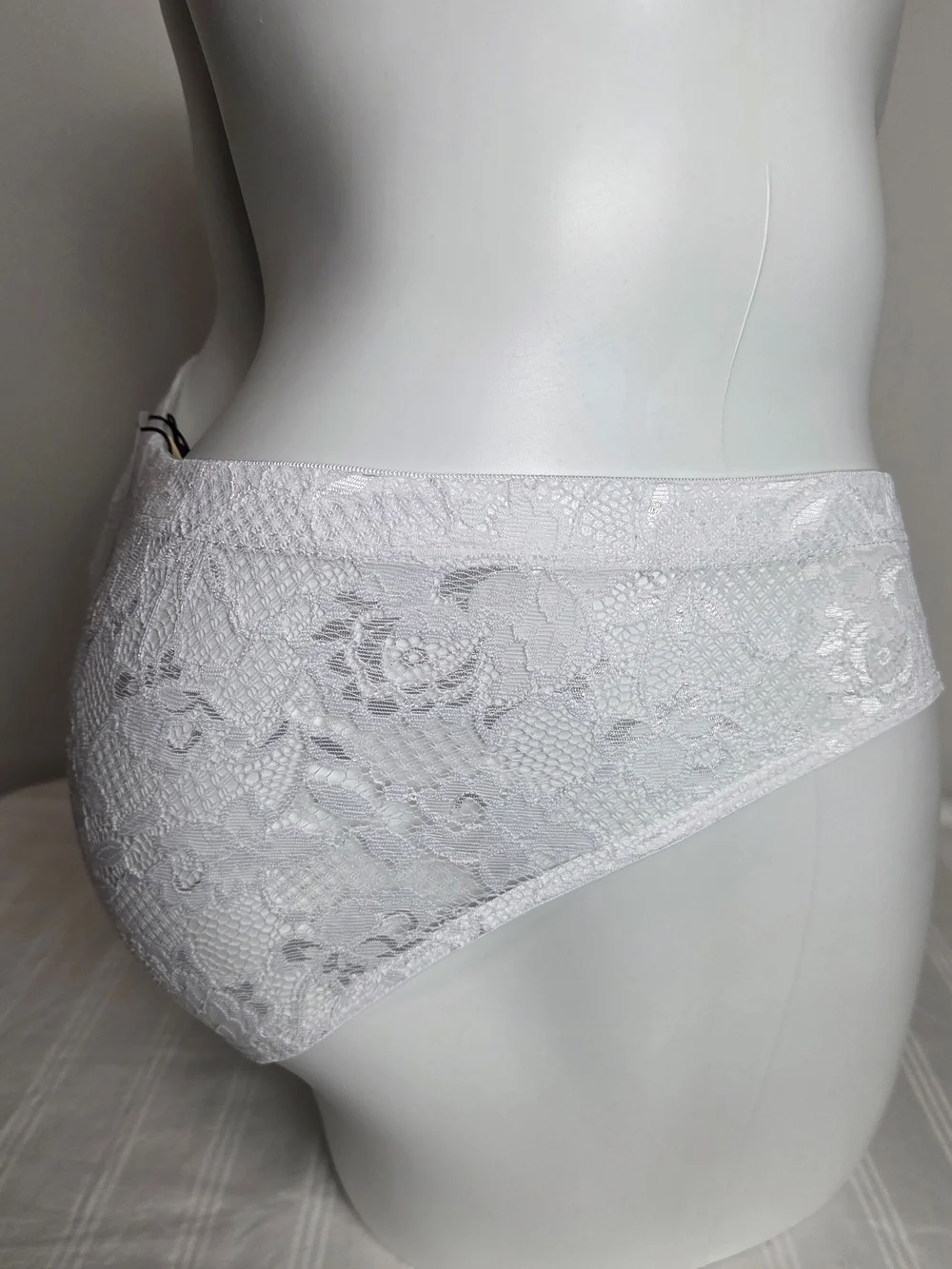 Cosabella White Lace Men's Briefs - Sheer Panel Support